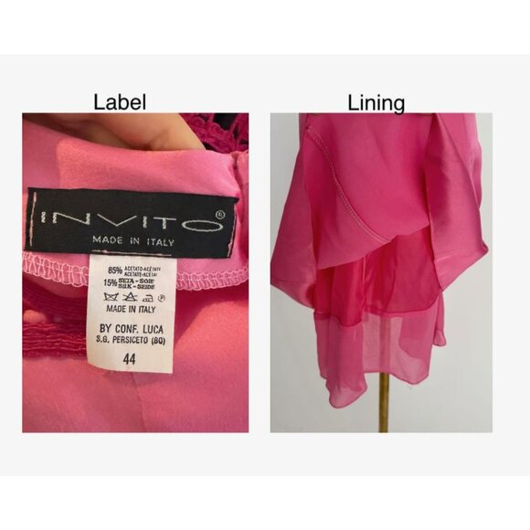 y2k pink lace embroidered cut outs silky coquette short mini dress made in Italy - Picture 9 of 9